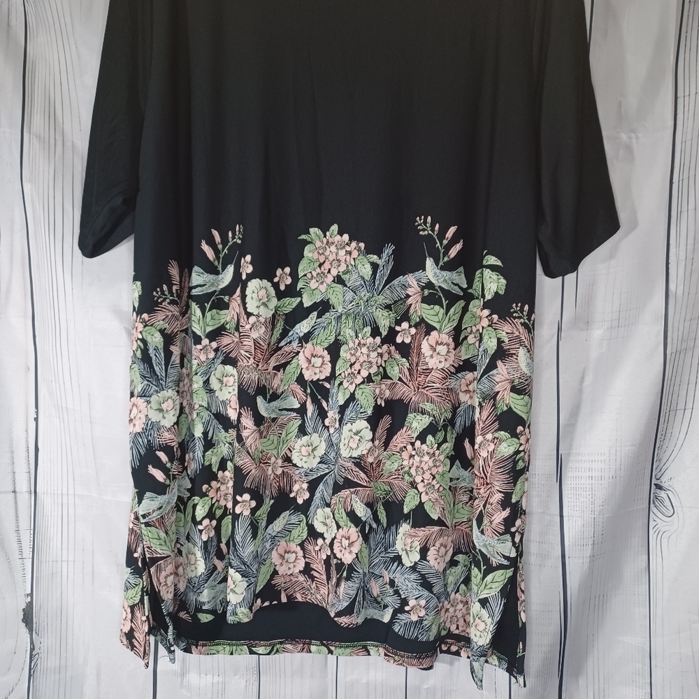 J.Jill Wearever Collection Square Neck Floral Casual Workwear Modest Top - Picture 10 of 12